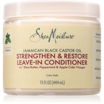 Shea Moisture Jamaican Black Castor Oil Strengthen & Restore balsam (nu necesita clatire) pentru păr creț - imagine 2